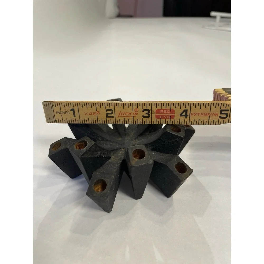 Hallmark Danish Mid-Century 1969 Vintage Cast Iron Sculpted Taper Candle Holder